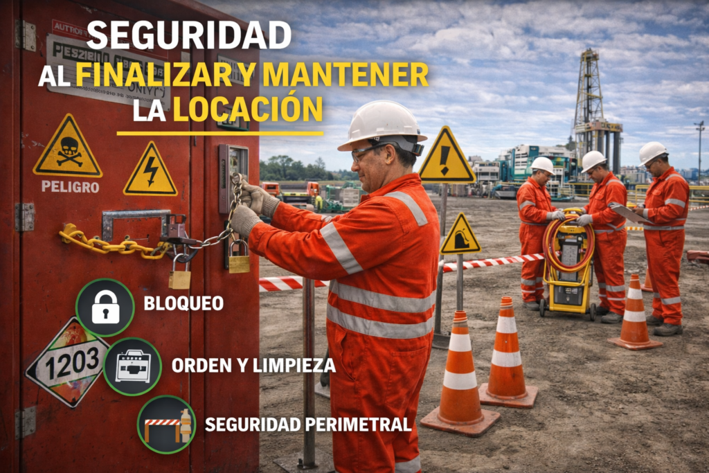 SEGURIDAD AL FINALIZAR Y MANTENER LA LOCACIÓN